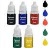 Skystas pigmentas polimeriniam gipsui rinkinys 5 spalvos x5ml juodas pigmentas