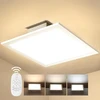 Slevoo pritemdomas led lubinis šviestuvas Flat, 20 W modernus lubinis šviestuvas su nuotoliniu valdymu, spalvos temperatūra 2700 K - 6500 K reguliuojama panelė virtuvei, svetainei, miegamajam, prieškambariui, 30 x 30 cm