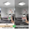 Slevoo pritemdomas led lubinis šviestuvas Flat, 20 W modernus lubinis šviestuvas su nuotoliniu valdymu, spalvos temperatūra 2700 K - 6500 K reguliuojama panelė virtuvei, svetainei, miegamajam, prieškambariui, 30 x 30 cm