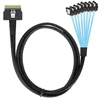Slimsas 8i į 8x Sata 7pin kabelis, 0.5m