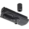 Pakabinamas šviestuvas Slv 143120 vienfazis pakabinamo šviestuvo adapteris, juodas, su įtempimo mažinimo elementu ir sriegiais, metalas, juodas