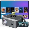 Smart Lcd projektorius Android 4k Netflix Youtube 1080p 500ansi automatinis fokusavimas