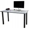 Smartdesk kompiuterinis stalas baltas juodas kraštas 120x60 cm pagal užsakymą