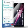 Smartect apsauginis stiklas [3 vnt., skaidrus] suderinamas su telekom t phone pro 5g, hd ekrano apsauga, atsparus įbrėžimams, be burbuliukų, 9h kietumas, 0,3 mm itin skaidrus, itin atsparus