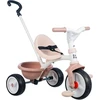 Kelioninis Smoby - Be Move rusvai gelsvas - vaikiškas triratukas su stūmimo rankena, sėdyne su saugos diržu, metaliniu rėmu, pedalo laisvosios eigos funkcija, vaikams nuo 15 mėnesių