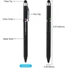 Smttw 5-in-1 Stylus & daugiaspalvis tušinukas, daugiafunkcis rašiklis su metaline dovanų dėžute - juodas, mėlynas, raudonas, žalias, universalus stylus jutikliniams ekranams (juodas)