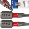 Smūginiai Torx T10 25mm bitai, 2 vnt., S2 plienas