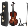 Smuiko modelio miniatiūra su dėklu, stryku ir stovu, 20 cm rankų darbo medinis smuiko dekoratyvinis ornamentas, muzikos instrumentų priedai lėlių nameliui, nuotraukų rekvizitai, namų dekoracija