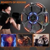 Snawowo muzikos bokso treniruoklis suaugusiems - led šviesos bluetooth muzikos bokso treniruoklis su bokso pirštinėmis, elektroninis bokso treniruoklis su muzikos dėžėmis, 9 greičio režimais ir skaičiavimo režimu