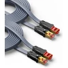 Snowkids Cat 8 Lan kabelis 5m (2 vnt.) 40 Gbps 2000 Mhz tinklo kabelis
