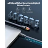 Snowkids Cat 8 tinklo kabelis 15 m, 40 gbps lan kabelis didelio greičio 2000 mhz s/ftp ethernet kabelis gigabit rj45 nailono pintas paauksuotas patch kabelis, skirtas ps5/4 maršrutizatoriui modemui tv jungikliui nešiojamam kompiuteriui