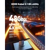 Snowkids hdmi 2.1 kabelis 8k 5 m, 48 gbps didelės spartos hdmi kabelis nailono pynė 8k@60 hz 4k@120 hz 7680p, skirtas ps5 konsolei, dts: x, hdcp 2.2 ir 2.3, hdr 10, earc, dynamic hdr, suderinamas su ps5/4/3 hdtv