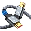 Snowkids hdmi 2.1 kabelis 8k 5 m, 48 gbps didelės spartos hdmi kabelis nailono pynė 8k@60 hz 4k@120 hz 7680p, skirtas ps5 konsolei, dts: x, hdcp 2.2 ir 2.3, hdr 10, earc, dynamic hdr, suderinamas su ps5/4/3 hdtv