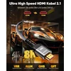 Snowkids hdmi 2.1 kabelis 8k 5 m, 48 gbps didelės spartos hdmi kabelis nailono pynė 8k@60 hz 4k@120 hz 7680p, skirtas ps5 konsolei, dts: x, hdcp 2.2 ir 2.3, hdr 10, earc, dynamic hdr, suderinamas su ps5/4/3 hdtv