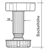 So-tech® Kojelės, 200 mm, reguliuojamos