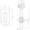 So-tools® Vartų vyris m16 u ilgas su privirinamu skirtuku, cinkuotas, reguliuojama konstrukcinė juosta, vartų vyrio privirinimo juosta