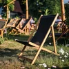 Sodo kėdė, storas bukas, dažytas rėmas, medinė kėdė, premium juoda
