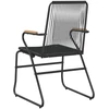 Sodo kėdės, 2vnt., juodos spalvos, 58x59x85,5cm, PVC ratanas