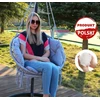Sodo kėdės pagalvėlė sūpynėms, pakabinamam gandralizdžiui, vandeniui atspari, Luna 3