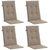 Sodo kėdės pagalvėlės, 4vnt., taupe, 120x50x3cm, audinys