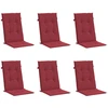 Sodo kėdės pagalvėlės, 6vnt., vyno, 120x50x3cm, audinys