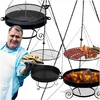 Sodo kepsninė trikojis, kaltas, nerūdijančio plieno grotelės, 60 cm, ugniavietė inox 6