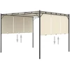 Sodo pavėsinė su šonine užuolaida, kreminės spalvos, 3x3x2,25m