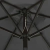 Sodo skėtis nuo saulės su LED, antracito, 200x211cm, aliuminis