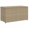 Lauko baldų komplektas Sodo spintelė, smėlio spalvos, 110x55x60,5 cm, polyratanas