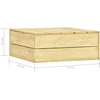 Sodo stalas, 75x75x31cm, impregnuota pušies mediena