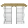 Sodo stalas, gabionų dizainas, 100x102x72 cm, impregnuota pušies mediena