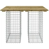 Sodo stalas, gabionų dizainas, 100x102x72 cm, impregnuota pušies mediena