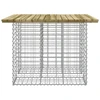 Sodo stalas, gabionų dizainas, 100x102x72 cm, impregnuota pušies mediena