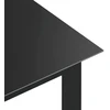 Sodo stalas, juodas, 150x90x74cm, aliuminis ir stiklas