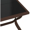 Sodo stalas, rudas ir juodas, 140x70x70cm, plienas ir stiklas