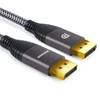 Soeybae Displayport kabelis 2 m, 4k @ 60hz ir 2k @ 144hz, nailono pynė, Dp kabelis, tinkamas žaidimų monitoriui, televizoriui, kompiuteriui, vaizdo plokštei