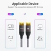 Soeybae Displayport kabelis 2 m, 4k @ 60hz ir 2k @ 144hz, nailono pynė, Dp kabelis, tinkamas žaidimų monitoriui, televizoriui, kompiuteriui, vaizdo plokštei