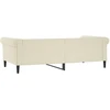 Lova Sofa, kreminės spalvos, 100x200cm, dirbtinė oda