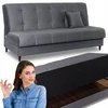 Fotelis Sofa-lova Lima su miego funkcija, dvivietė, išskleidžiama, pilka