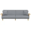 Fotelis Sofa-lova su porankiais, šviesiai pilkos spalvos, audinys