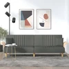 Fotelis Sofa-lova su porankiais, tamsiai pilkos spalvos, audinys