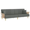 Fotelis Sofa-lova su porankiais, tamsiai pilkos spalvos, audinys