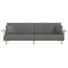 Fotelis Sofa-lova su porankiais, tamsiai pilkos spalvos, audinys