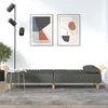 Fotelis Sofa-lova su porankiais, tamsiai pilkos spalvos, audinys