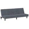 Fotelis Sofa-lova su puodelių laikikliais, tamsiai pilka, aksomas