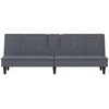 Fotelis Sofa-lova su puodelių laikikliais, tamsiai pilka, aksomas