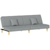 Fotelis Sofa-lova, šviesiai pilkos spalvos, audinys