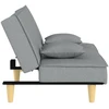 Fotelis Sofa-lova, šviesiai pilkos spalvos, audinys