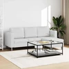 Fotelis Sofa, trivietė, dirbtinė oda, balta