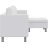 Fotelis Sofa, trivietė, dirbtinė oda, balta